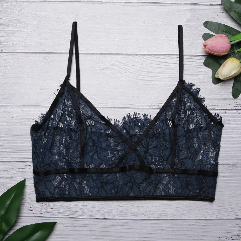 Lace Sexy Backless Women's Crop Top Underwear Perspective Eyelash Spaghetti Straps Female Hollow Camisoles Vest Tank Transparent
Lace Sexy Backless Women's Crop Top Underwear Perspective Eyelash Spaghetti Straps Female Hollow Camisoles Vest Tank Transparent