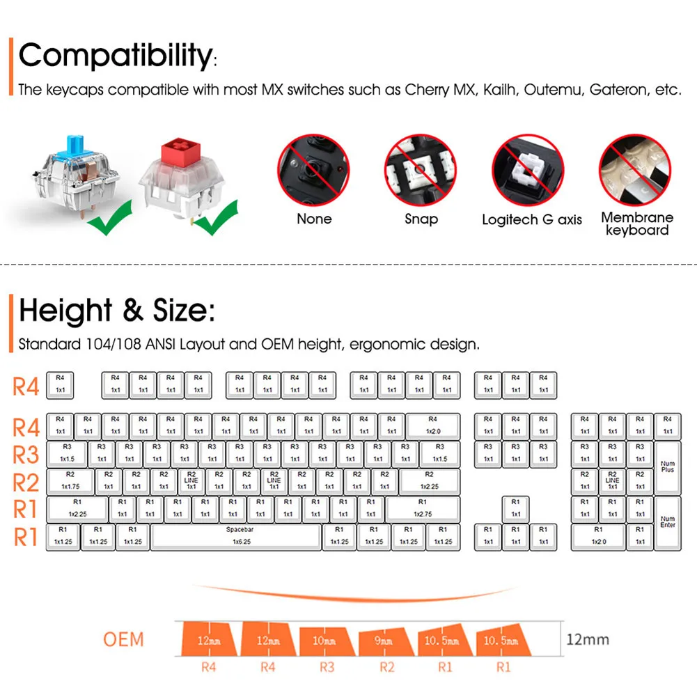 PBT 108key Cute Dog Keycap Dye Sublimation OEM Profile For Cherry Gateron Kailh switch Mechanical Keyboard
PBT 108key Cute Dog Keycap Dye Sublimation OEM Profile For Cherry Gateron Kailh switch Mechanical Keyboard