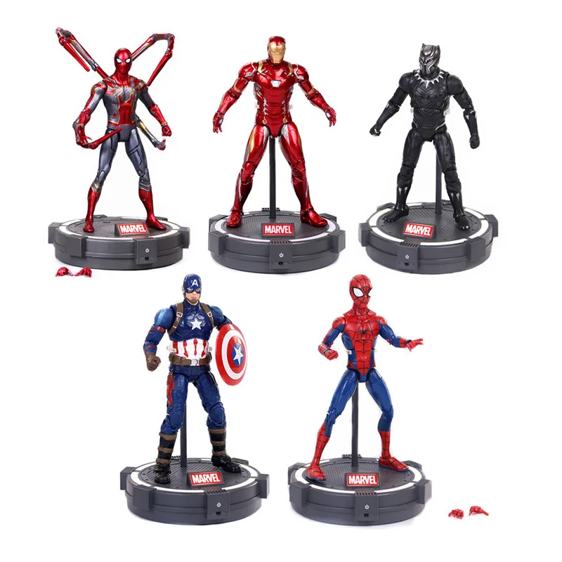 Disney с героями комиксов Марвел, 17 см Мстители фигурка игрушки Железный человек Человек-паук Капитан Америка Тор военная машина модель Тысяче...
Disney с героями комиксов Марвел, 17 см Мстители фигурка игрушки Железный человек Человек-паук Капитан Америка Тор военная машина модель Тысяче...
