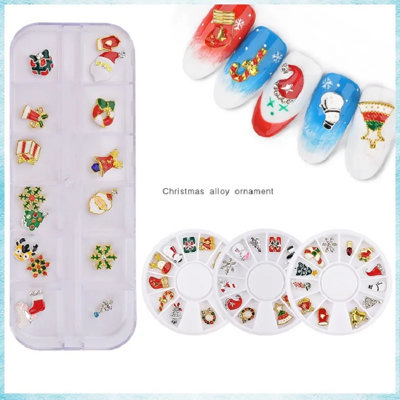 1 Box Alloy Nail Art Rhinestones Decorations Mixed Snowflakes Bells Christmas Tree Winter 3D Manicure Accessories Nail Wheels
1 Box Alloy Nail Art Rhinestones Decorations Mixed Snowflakes Bells Christmas Tree Winter 3D Manicure Accessories Nail Wheels