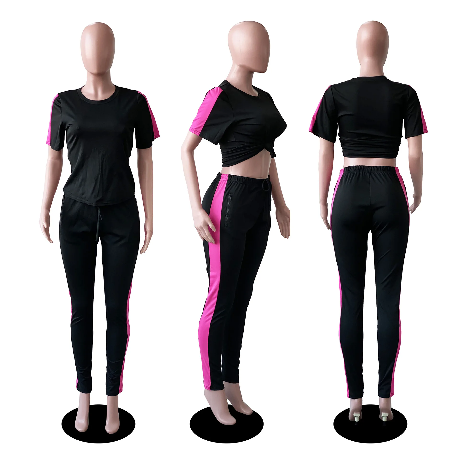 2020 hot recommend simple solid color round neck short sleeves crop top and leggings 2 pieces set high street lady fashion set
2020 hot recommend simple solid color round neck short sleeves crop top and leggings 2 pieces set high street lady fashion set