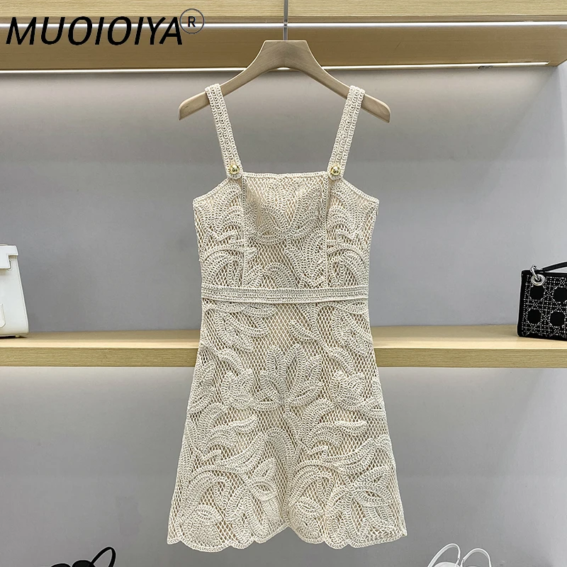 Women Sexy Embroidery Hollow Out Sling Mini Dress 2021 New Sleeveless High Waist Ladies Slim Short Robe Female Clothes
Women Sexy Embroidery Hollow Out Sling Mini Dress 2021 New Sleeveless High Waist Ladies Slim Short Robe Female Clothes