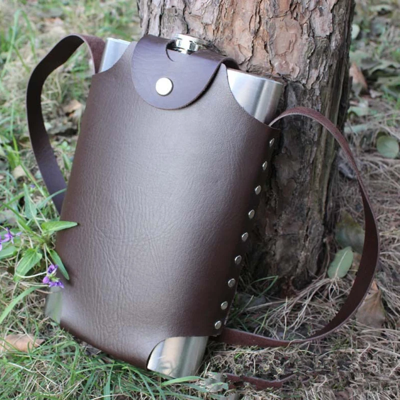 64 OZ Portable Leather Covered Hip Flask Stainless Steel Whiskey Wine Pot For Men Outdoor Travel Flagon Leather Cover Bottle
64 OZ Portable Leather Covered Hip Flask Stainless Steel Whiskey Wine Pot For Men Outdoor Travel Flagon Leather Cover Bottle
