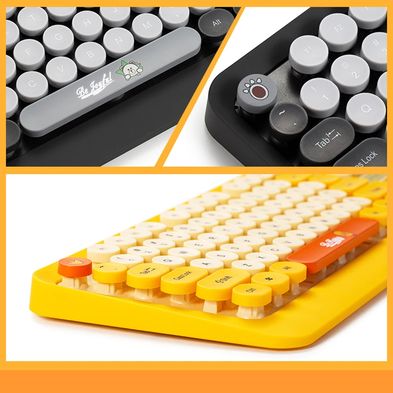 Wireless Cute Office Keyboard And Mouse Set Vintage Round Gaming Keyboard Mouse With Mat Set For PC Laptop
Wireless Cute Office Keyboard And Mouse Set Vintage Round Gaming Keyboard Mouse With Mat Set For PC Laptop