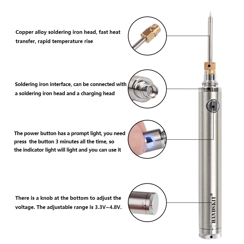 5V 8W USB Charging Wireless Electric Soldering Iron Set With Holder Tin Wire Timeout Protection Welding Tools
5V 8W USB Charging Wireless Electric Soldering Iron Set With Holder Tin Wire Timeout Protection Welding Tools