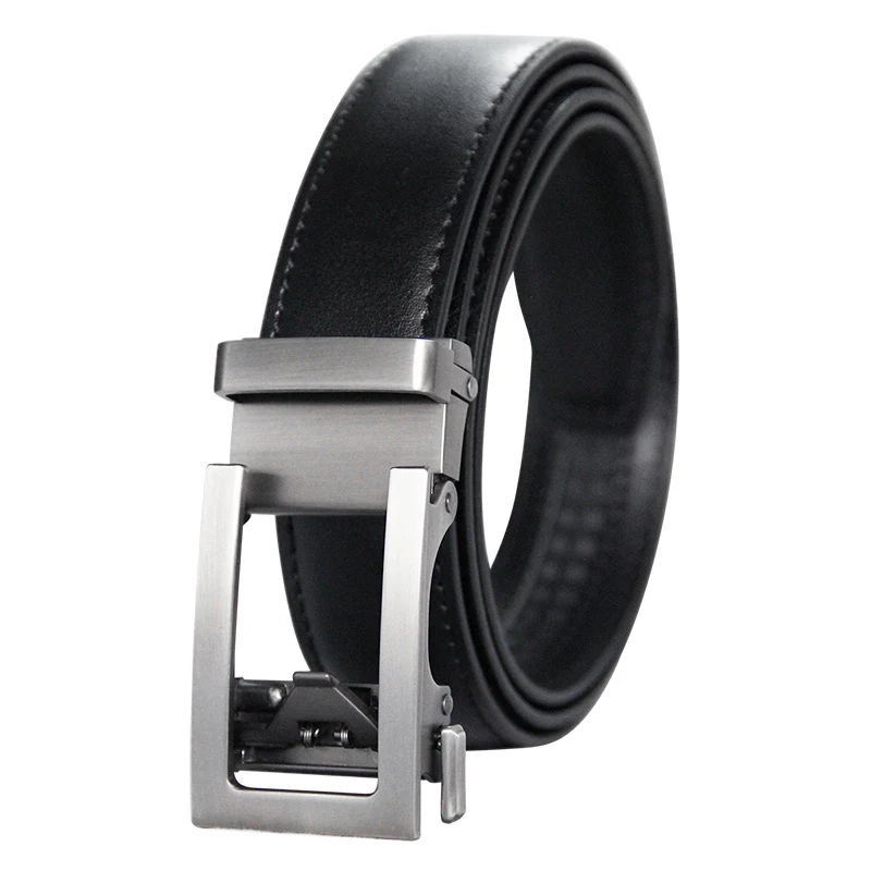High Quality Men's Ratchet Click Black Belt Genuine Leather Dress Belt for Men Jeans Holeless Automatic Sliding Buckle belts
High Quality Men's Ratchet Click Black Belt Genuine Leather Dress Belt for Men Jeans Holeless Automatic Sliding Buckle belts