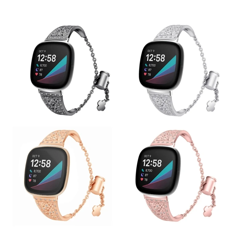 1 шт., Металлический Браслет для Fitbit Versa 3, браслет из нержавеющей стали с блестящими бриллиантами Для Fitbit Versa 3, аксессуары
1 шт., Металлический Браслет для Fitbit Versa 3, браслет из нержавеющей стали с блестящими бриллиантами Для Fitbit Versa 3, аксессуары