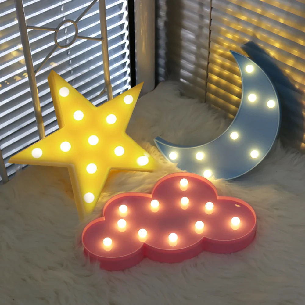 Nordic Lovely Cloud Star Moon Led 3d Night Light Kids Gift Toy for Baby Children Bedroom Tolilet Lamp Decoration Indoor Lighting
Nordic Lovely Cloud Star Moon Led 3d Night Light Kids Gift Toy for Baby Children Bedroom Tolilet Lamp Decoration Indoor Lighting