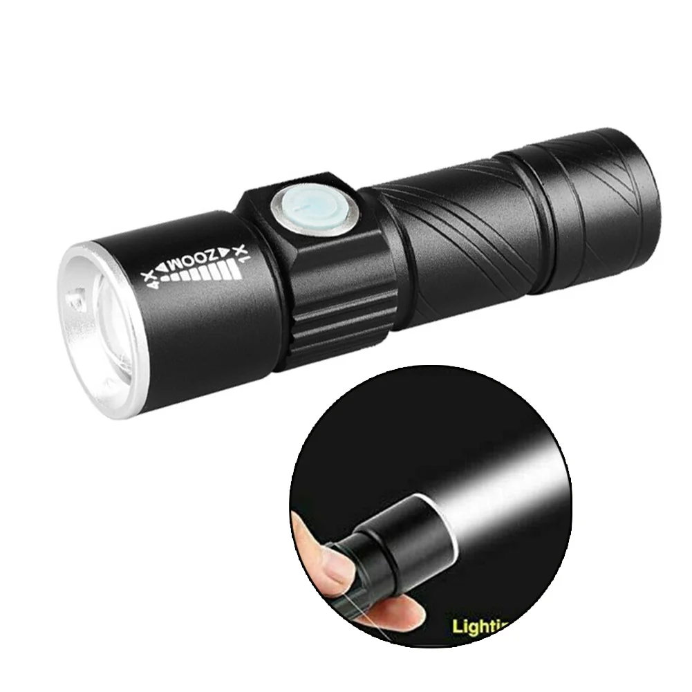 Super Bright Small LED Torch Flashlight Beam Focusing Zoom USB Rechargeable Flashlight Powerful Outdoor Camping Light Lantern
Super Bright Small LED Torch Flashlight Beam Focusing Zoom USB Rechargeable Flashlight Powerful Outdoor Camping Light Lantern