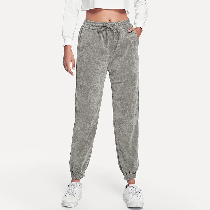 New Womens Corduroy High Waist Long Pants Spring Autumn Woman Solid Large Size Pants Ladies Casual Elastic Drawstring Trousers
New Womens Corduroy High Waist Long Pants Spring Autumn Woman Solid Large Size Pants Ladies Casual Elastic Drawstring Trousers