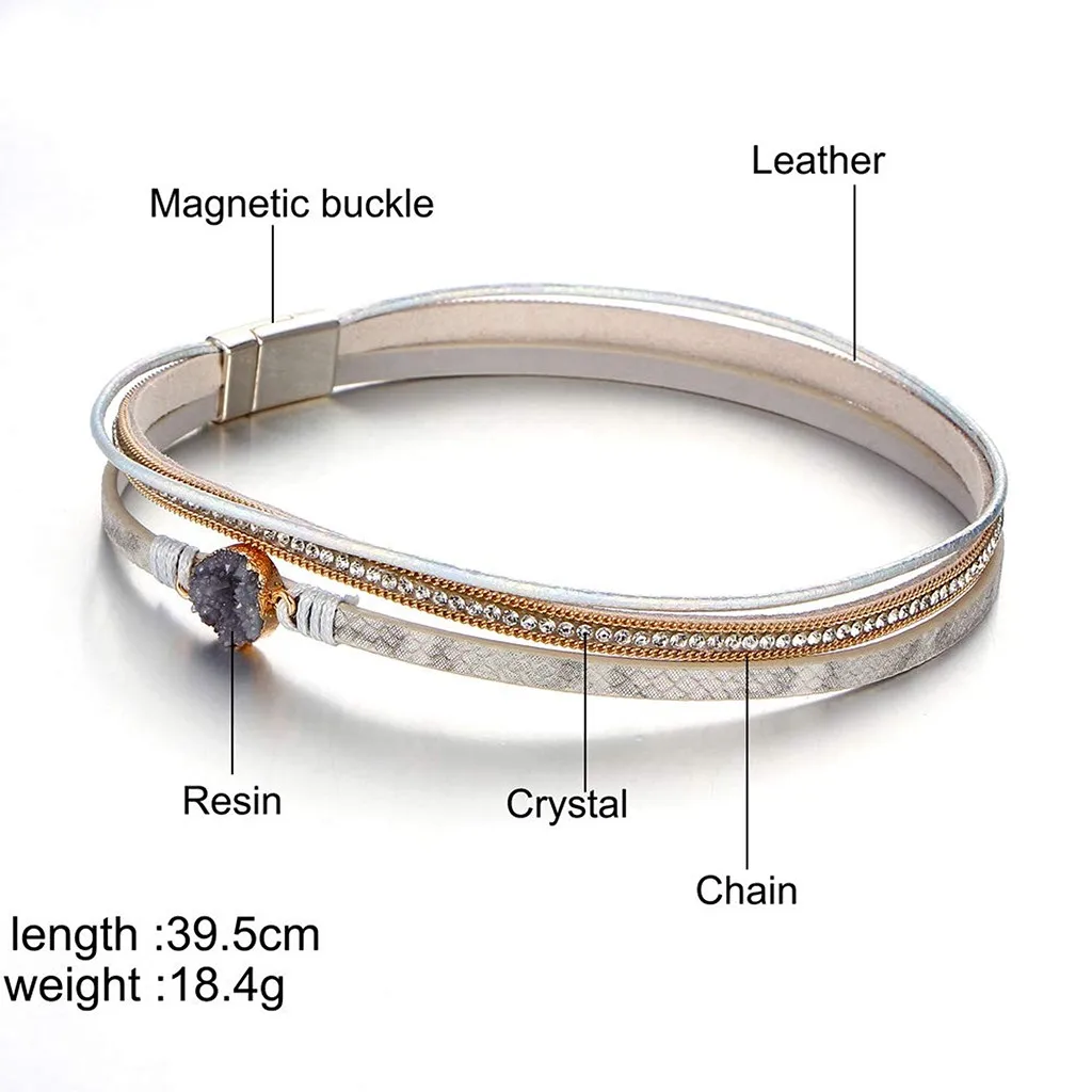 Multi-layer Leather Bracelets Bracelet - Braided Wrap Cuff Bangle With Alloy Magnetic Bracelets De Poignet Free shipping
Multi-layer Leather Bracelets Bracelet - Braided Wrap Cuff Bangle With Alloy Magnetic Bracelets De Poignet Free shipping