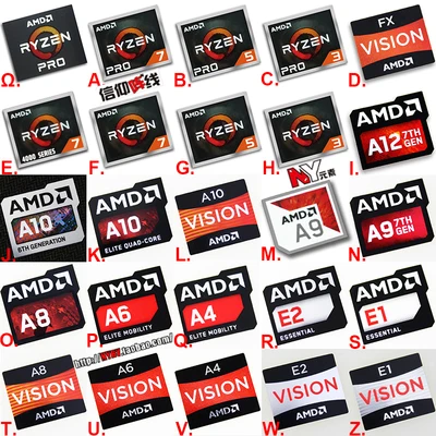 Original AMD FX A10 A8 Ryzen Ryzen R7 R5 R3 CPU computer sticker notebook label
Original AMD FX A10 A8 Ryzen Ryzen R7 R5 R3 CPU computer sticker notebook label