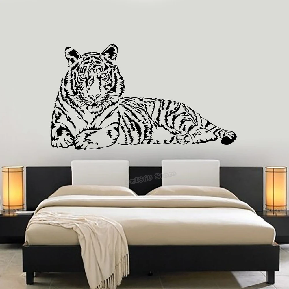 

wild animal Wall Decal Tiger Jungle Africa Nature Amazing Wall Sticker for Home Nursery Decoration Vinyl Decal Art Mural B632