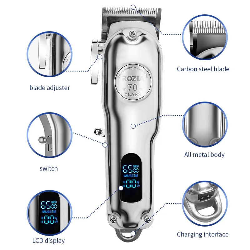 professional hair trimmer rechargeable hair clipper haircut machine oil head clipper hair carving white clipper LCD display
professional hair trimmer rechargeable hair clipper haircut machine oil head clipper hair carving white clipper LCD display