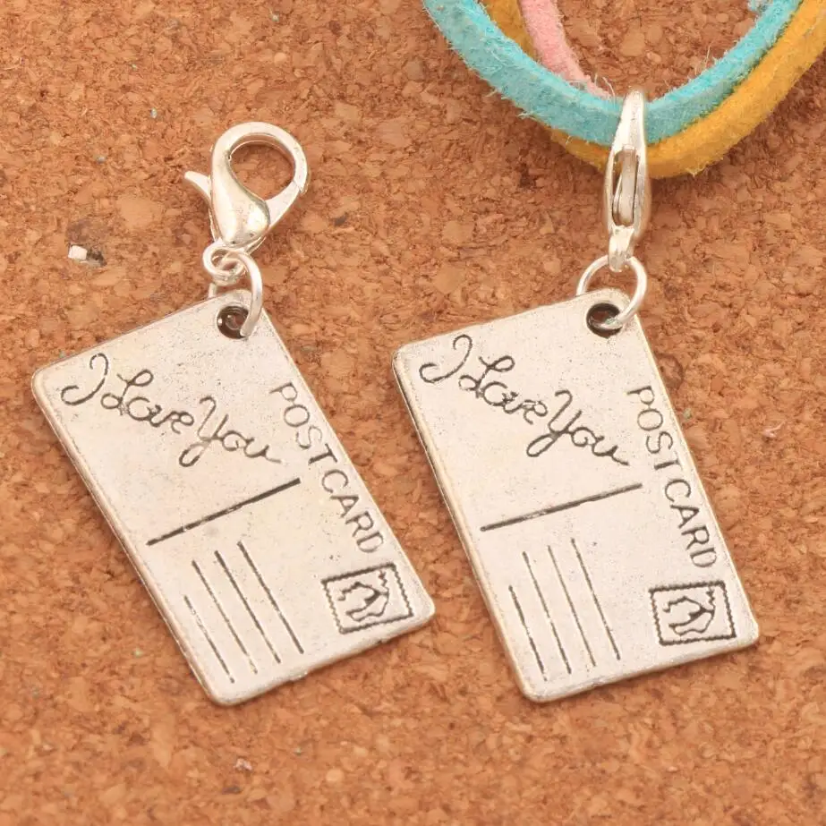 I Love You Postcard Lobster Claw Clasp Charm Beads 41.3x15.2mm 100PCS Zinc Alloy Jewelry DIY C271
I Love You Postcard Lobster Claw Clasp Charm Beads 41.3x15.2mm 100PCS Zinc Alloy Jewelry DIY C271