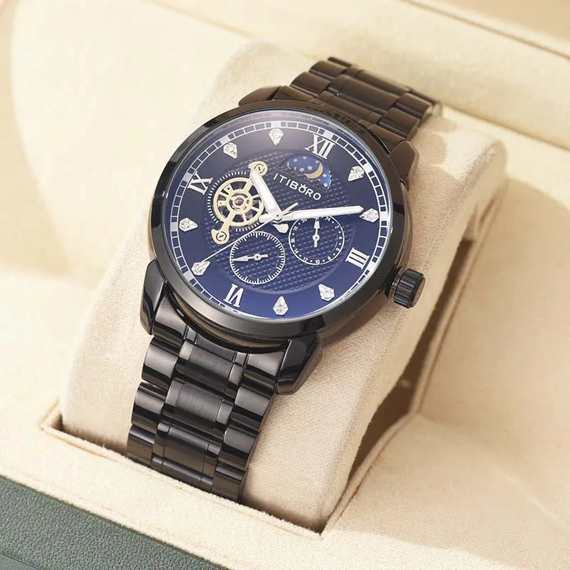 ITIBORO Automatic Mechanical Fashion Man's Wristwatches Waterproof 50M Tourbillon Full-automatic Strap Watch Men Perspective
ITIBORO Automatic Mechanical Fashion Man's Wristwatches Waterproof 50M Tourbillon Full-automatic Strap Watch Men Perspective