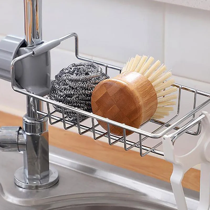 Kitchen Stainless Steel Adjustable Faucet Drain Rack Free Perforated Sink Rag Sponge Storage Rack Bathroom Soap Storage Holder
Kitchen Stainless Steel Adjustable Faucet Drain Rack Free Perforated Sink Rag Sponge Storage Rack Bathroom Soap Storage Holder