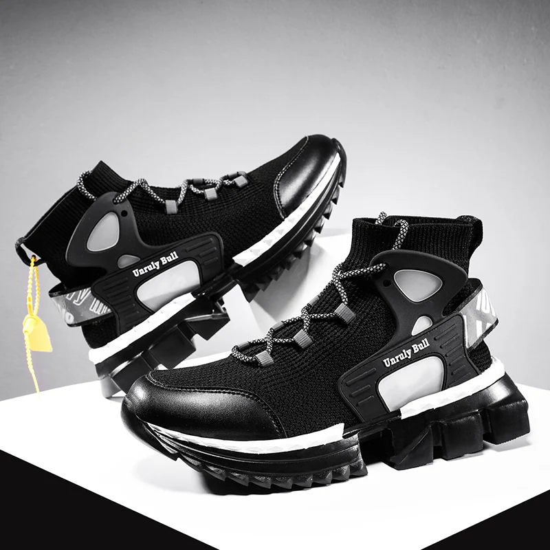 Fashion Flying Woven Sock Shoes Men High Top Chunky Outdoor Sneakers Men Damping Non-slip Shoes Men Casual Shoes Zapatos Hombre
Fashion Flying Woven Sock Shoes Men High Top Chunky Outdoor Sneakers Men Damping Non-slip Shoes Men Casual Shoes Zapatos Hombre