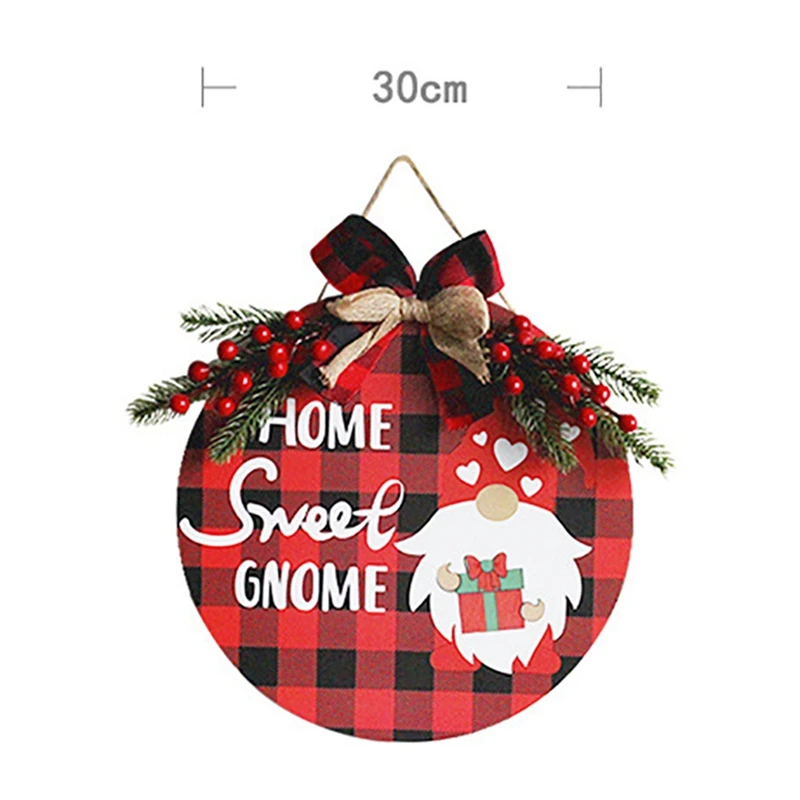 New Home Door Decor Santa Wood House Wreath Pendant Christmas Wreath Design Holiday Welcome Door Hanging Decoration
New Home Door Decor Santa Wood House Wreath Pendant Christmas Wreath Design Holiday Welcome Door Hanging Decoration
