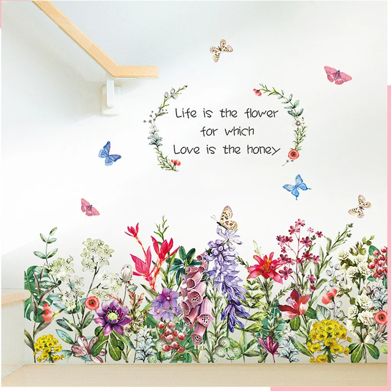 Flower Plant Baseboard Wall Sticker Butterfly Decal House Decoration For Shoesbox Decor Home Decorative Vinyls Mural Room Poster
Flower Plant Baseboard Wall Sticker Butterfly Decal House Decoration For Shoesbox Decor Home Decorative Vinyls Mural Room Poster