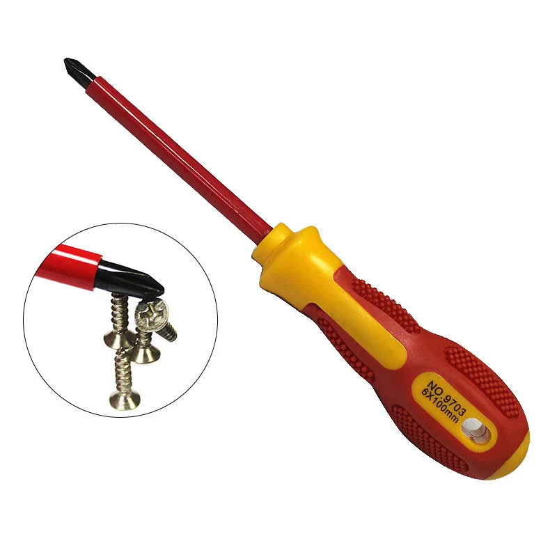 Withstand 1000V Insulated Screwdriver Set Cross Slotted Anti-skid Screw Driver Home Repair Tools --M25
Withstand 1000V Insulated Screwdriver Set Cross Slotted Anti-skid Screw Driver Home Repair Tools --M25