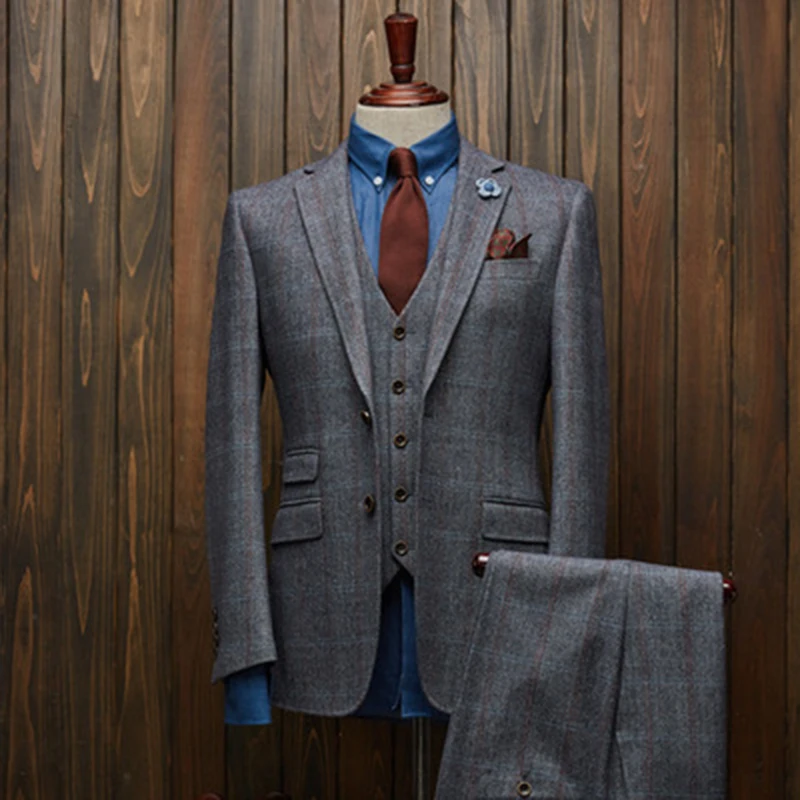 Men's retro checkered business casual formal wear wool groom wedding men's dress men's groom suit 3 piece suit (jacket + pants +
Men's retro checkered business casual formal wear wool groom wedding men's dress men's groom suit 3 piece suit (jacket + pants +