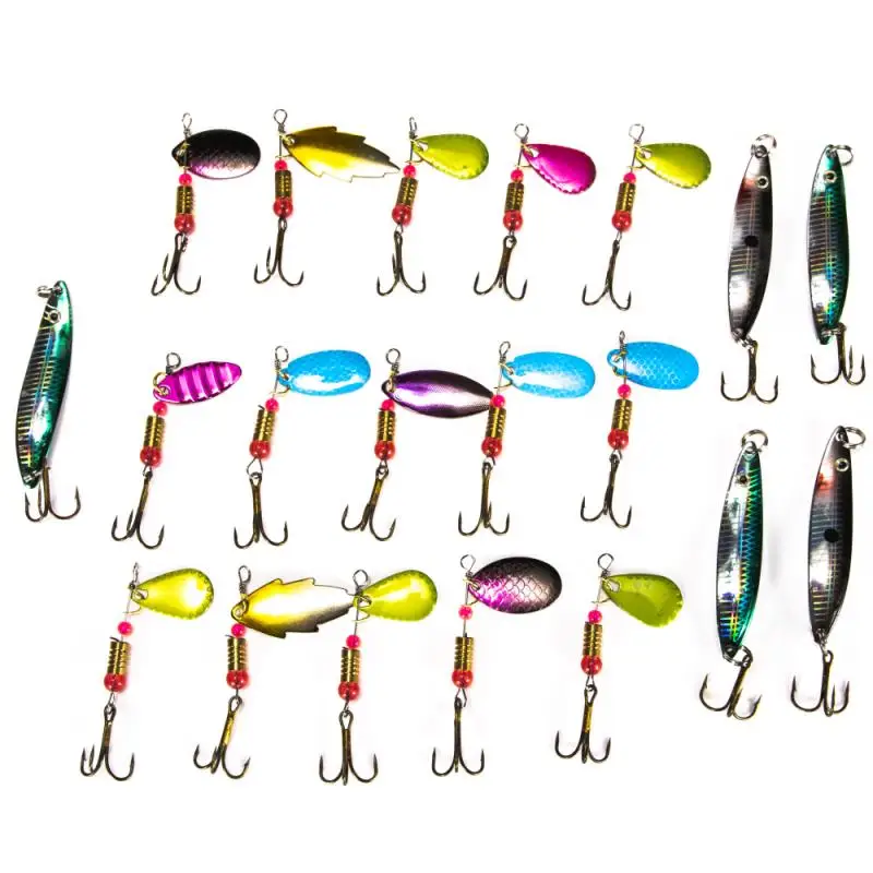 20pcs Fishing Lure Spinnerbait Bass Trout Salmon Hard Metal Spinner Baits Kit With 1 Tackle Boxe Dropshipping Wholesale
20pcs Fishing Lure Spinnerbait Bass Trout Salmon Hard Metal Spinner Baits Kit With 1 Tackle Boxe Dropshipping Wholesale
