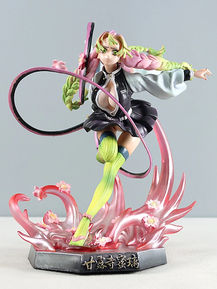 

22CM Anime Figurine Model Demon Slayer Kimetsu No Yaiba Kanroji Mitsuri Figures PVC Model Toys