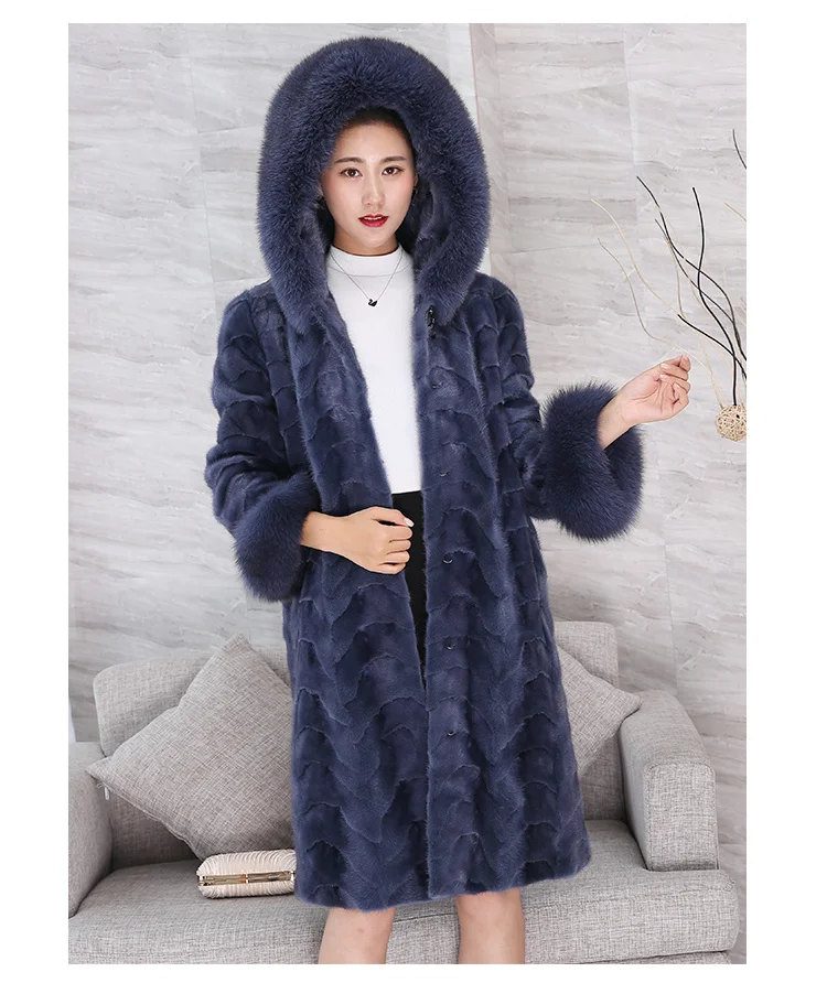 Real Mink Coat Female Luxury Natural Fur Coats Winter Jacket Women Fox Fur Collar Warm Long Jackets Manteau Femme MY4199
Real Mink Coat Female Luxury Natural Fur Coats Winter Jacket Women Fox Fur Collar Warm Long Jackets Manteau Femme MY4199