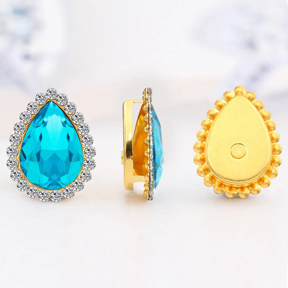 30pc Teardrop Colorful Glass Sew On Rhinestones With Gold Claw Handicrafts sew on Stones For Garment clothing accessories
30pc Teardrop Colorful Glass Sew On Rhinestones With Gold Claw Handicrafts sew on Stones For Garment clothing accessories