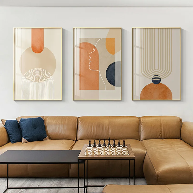 Simple Modern Wall Art Nordic Abstract Geometric Figure Decorative Paintings for Living Room Orange Color Combination Poster
Simple Modern Wall Art Nordic Abstract Geometric Figure Decorative Paintings for Living Room Orange Color Combination Poster