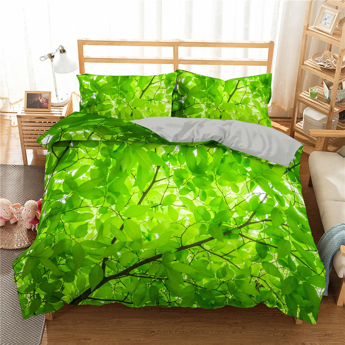3d Green Leaves Printed Comforter Bedding Set 240x220 Spring Duvet Cover For Home Textiles 2/3pcs Queen King Twin Size Quilt Set
3d Green Leaves Printed Comforter Bedding Set 240x220 Spring Duvet Cover For Home Textiles 2/3pcs Queen King Twin Size Quilt Set