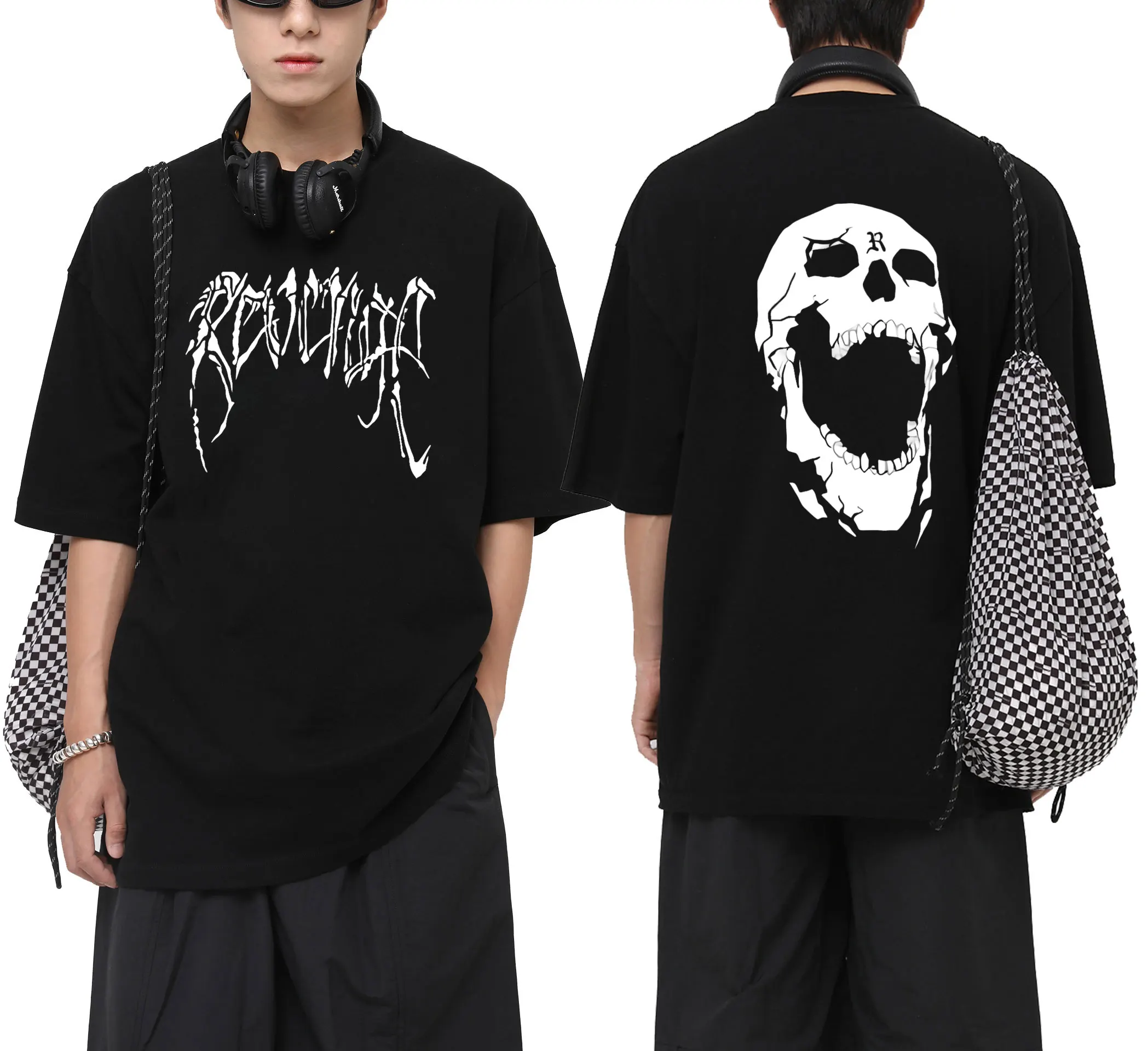 

2021 New Revenge Brand T Shirts Men Women Xxxtentacion Hip Hip Trend Cotton T-shirt Dragon Bone Skeleton Print Tees O-Neck Tops