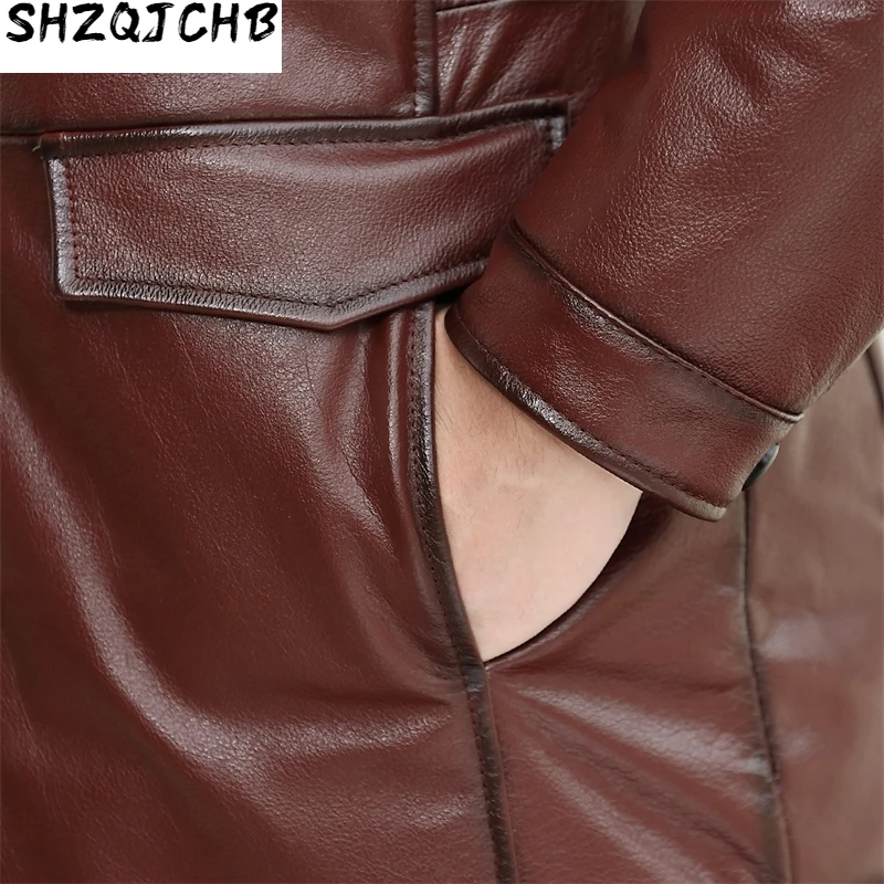 JCHB 2021 Real Leather Jacket Men Cow Leather Jacket Lamb Fur Collar Duck Down Winter Coat Mens Leather Jacket Casaco MA7211NR90
JCHB 2021 Real Leather Jacket Men Cow Leather Jacket Lamb Fur Collar Duck Down Winter Coat Mens Leather Jacket Casaco MA7211NR90