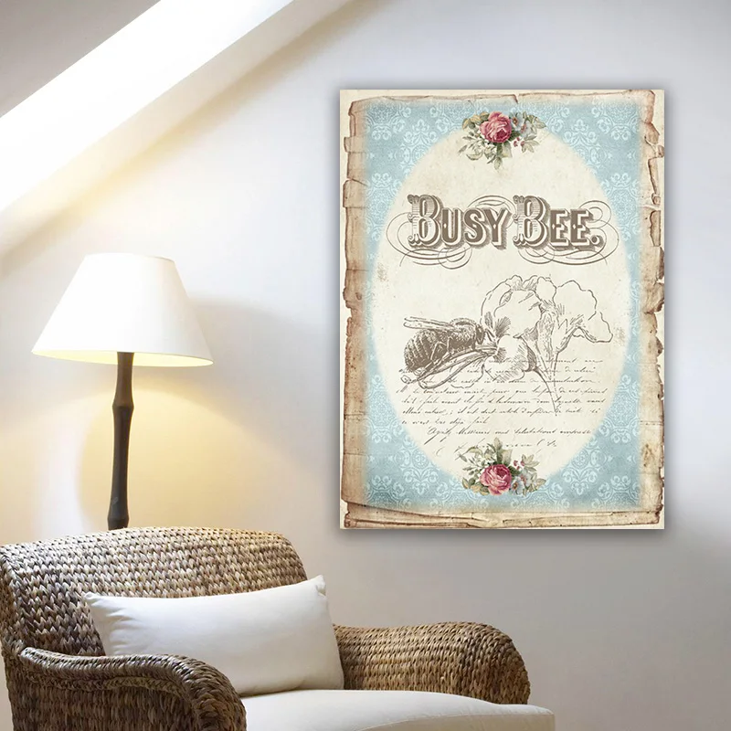 Bee Vintage Posters and Prints French Abeille Shabby Chic Wall Art Canvas Painting Retro Decoration Pictures Living Room Decor
Bee Vintage Posters and Prints French Abeille Shabby Chic Wall Art Canvas Painting Retro Decoration Pictures Living Room Decor