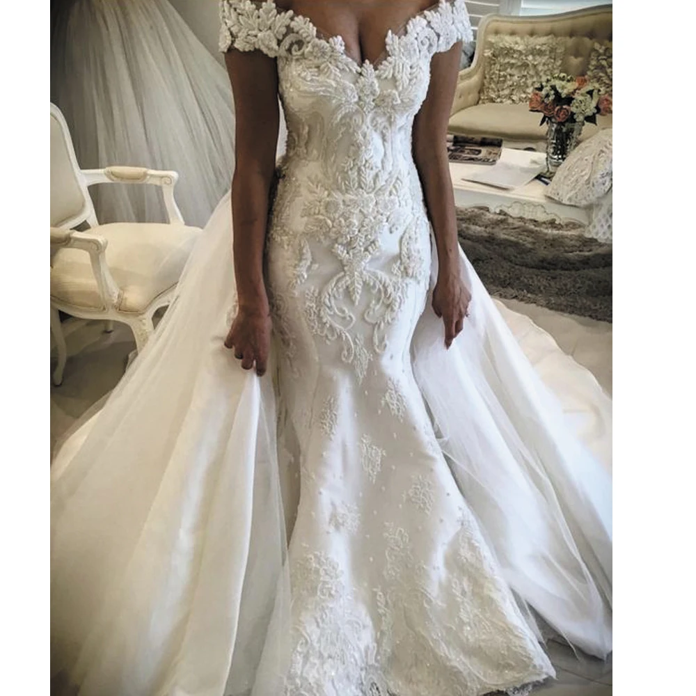 SuperKimJo Robe Mariage Detachable Skirt Off White Wedding Dresses Boho Lace Applique Beaded Wedding Gown
SuperKimJo Robe Mariage Detachable Skirt Off White Wedding Dresses Boho Lace Applique Beaded Wedding Gown