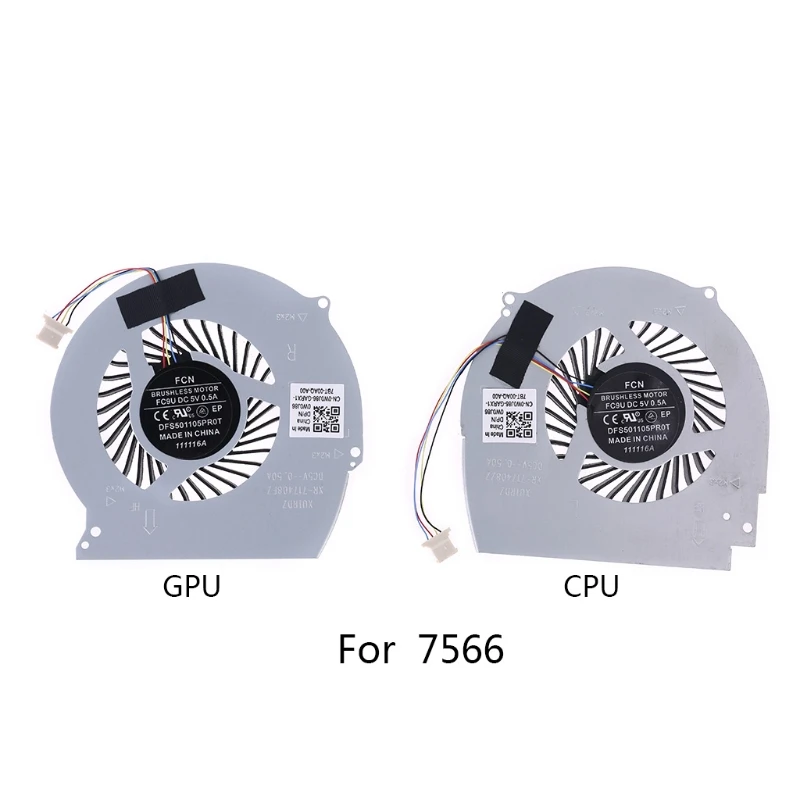 CPU GPU Cooling Fan for Inspiron 7566 7567 Laptop Fan Cooler Notebook Computer Replacement Accessories
CPU GPU Cooling Fan for Inspiron 7566 7567 Laptop Fan Cooler Notebook Computer Replacement Accessories