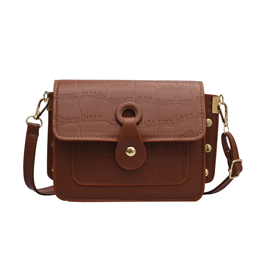 Fashion Crossbody Hasp Bag Female PU Rivet Shoulder Stone Pattern Street Handbag Youth Ladies Simple Versatile Bag
Fashion Crossbody Hasp Bag Female PU Rivet Shoulder Stone Pattern Street Handbag Youth Ladies Simple Versatile Bag