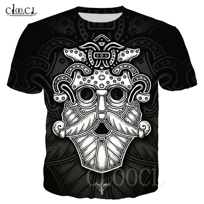 Крутая футболка в стиле хип хоп с 3D принтом Viking Tattoo повседневная забавная
