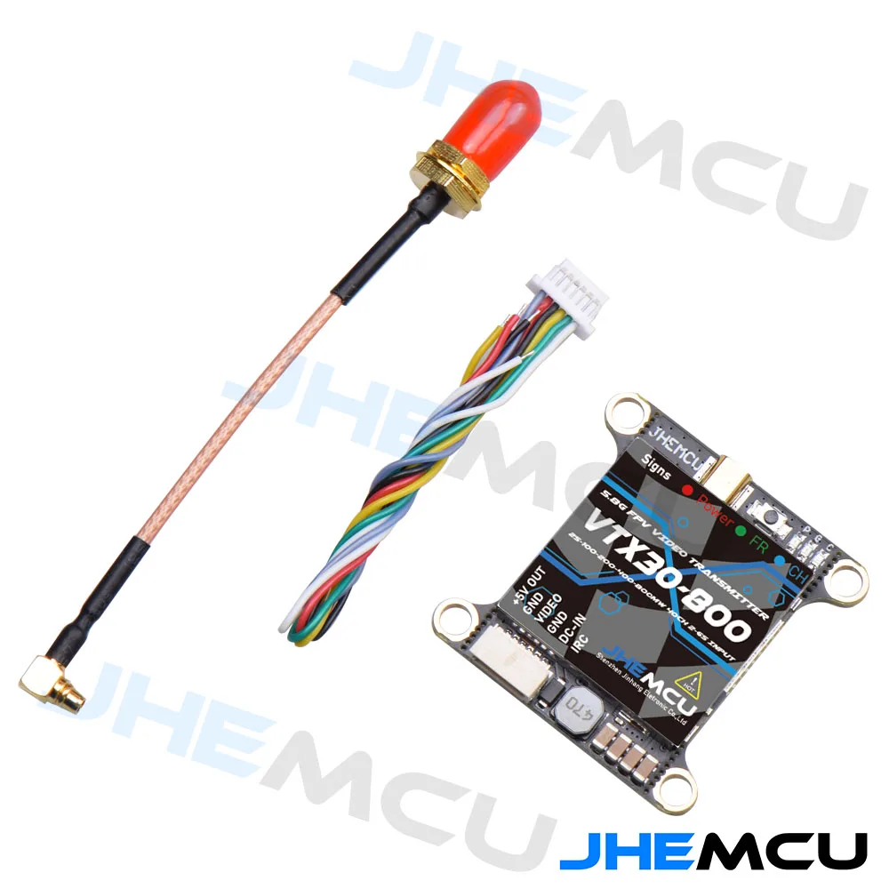 JHEMCU VTX30-800 VTX5848 LITE 40CH 5.8G 25/100/200/400/800mW Switchable VTX Video Transmitter Module OSD Control For FPV Drone
JHEMCU VTX30-800 VTX5848 LITE 40CH 5.8G 25/100/200/400/800mW Switchable VTX Video Transmitter Module OSD Control For FPV Drone