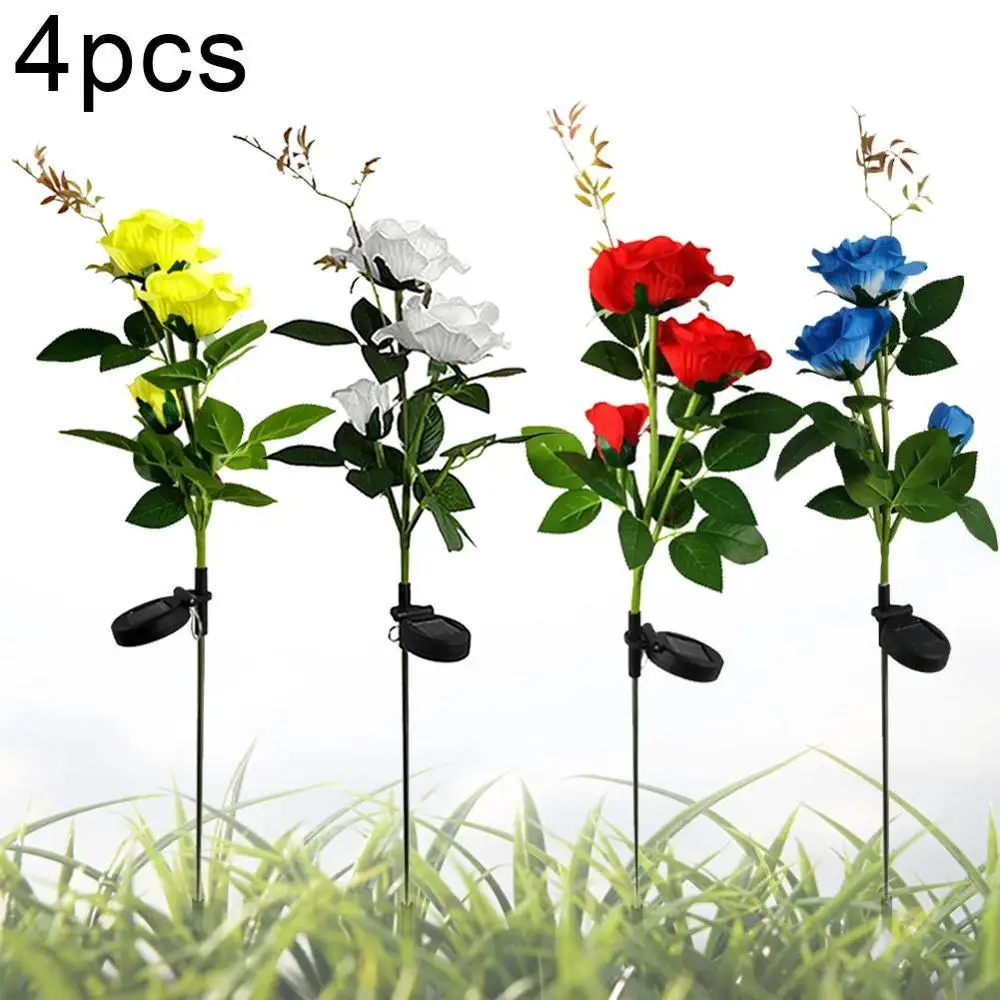 4PCS LED Solar Rose Garden Lamp Outdoor LED Solar Light RGB Color Lily Garden Flower Lamp Solar Power Yard Lawn Path Lights
4PCS LED Solar Rose Garden Lamp Outdoor LED Solar Light RGB Color Lily Garden Flower Lamp Solar Power Yard Lawn Path Lights