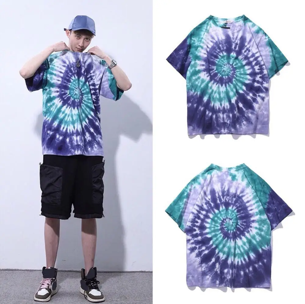 Whole body Tie-dye Printing High Street Loose Short-sleeved T-shirt Oversize Men Women T Shirt Hip Hop Fashion Casual Top Tee
Whole body Tie-dye Printing High Street Loose Short-sleeved T-shirt Oversize Men Women T Shirt Hip Hop Fashion Casual Top Tee