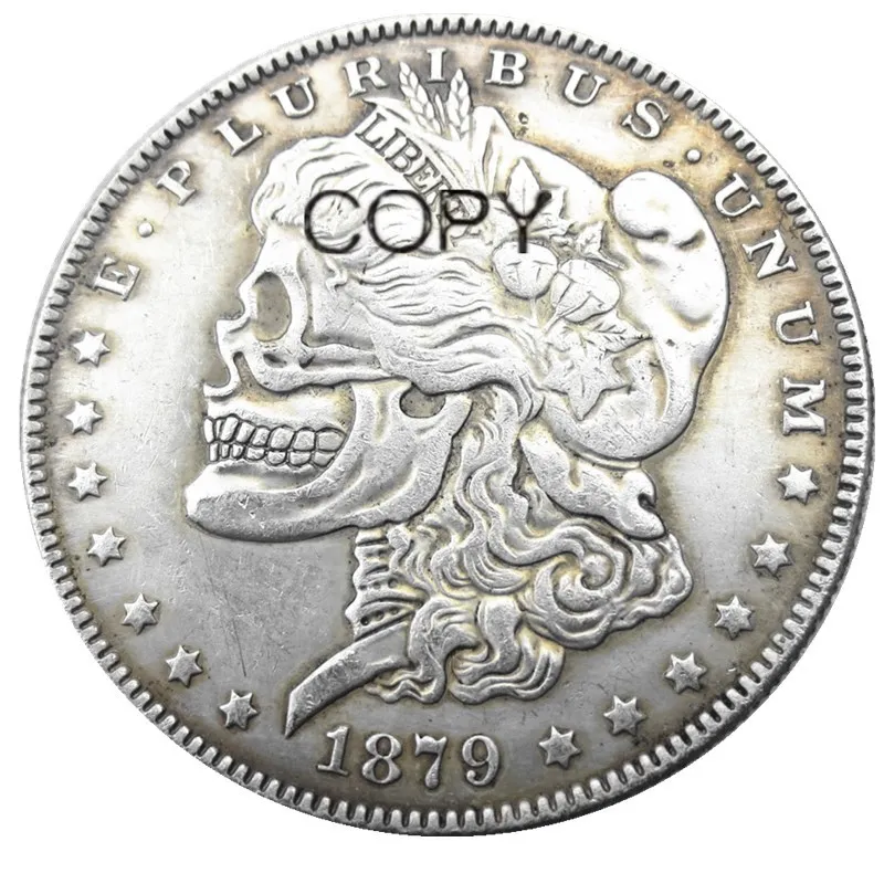 US Head-To-Head Two Face 1878/1879 Morgan Dollar skull zombie skeleton hand carved Copy Coins High Quality
US Head-To-Head Two Face 1878/1879 Morgan Dollar skull zombie skeleton hand carved Copy Coins High Quality