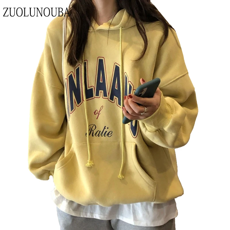 Autumn 2020 Thick Plus Velvet Women Hoodie Letter Printing Korean Loose Casual Lazy Style Pure Color Pocket Ladies Sweatshirt
Autumn 2020 Thick Plus Velvet Women Hoodie Letter Printing Korean Loose Casual Lazy Style Pure Color Pocket Ladies Sweatshirt