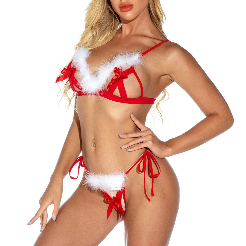 Exotic Apparel Lingerie Set Bra Bandage Thong Women Lingerie Set Sexy Nightwear Women Clothing Christmas Cosplay Costume
Exotic Apparel Lingerie Set Bra Bandage Thong Women Lingerie Set Sexy Nightwear Women Clothing Christmas Cosplay Costume