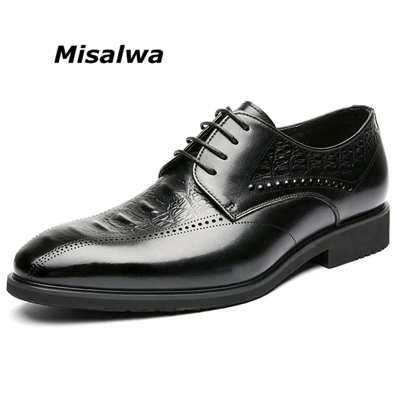 Misalwa Brogue British Men Oxford Leather Shoes Business Wedding Formal Men Shoes Lace-up Dress Shoes Black Classical
Misalwa Brogue British Men Oxford Leather Shoes Business Wedding Formal Men Shoes Lace-up Dress Shoes Black Classical