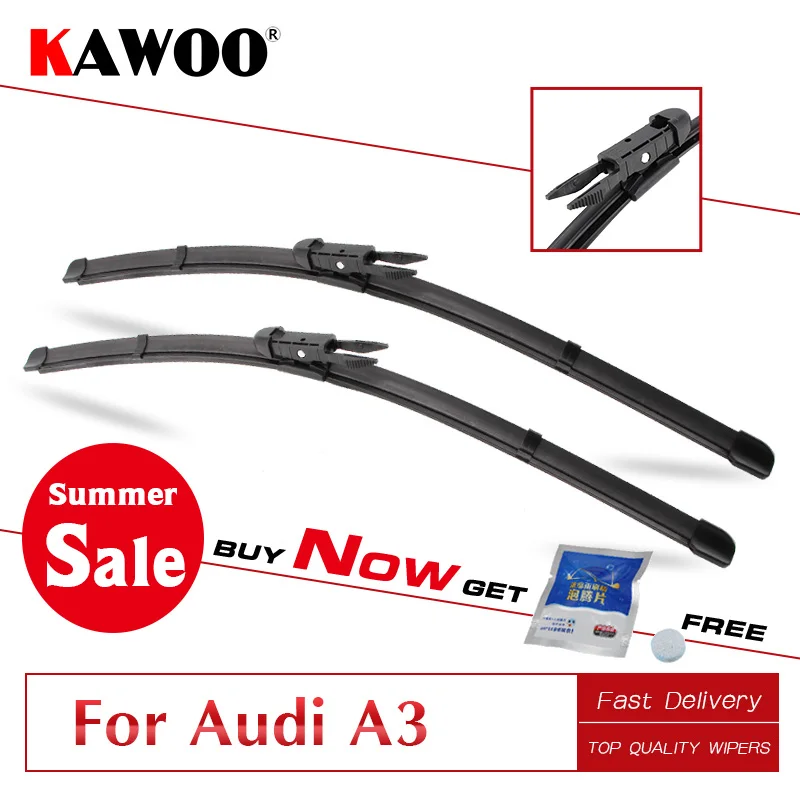 KAWOO For Audi A3 8L 8P 8V Year From 1996 To 2017 Car Wiper Blades Natural Rubber Fit U Hook/Side Pin/Pinch Tab/Push Button Arms
KAWOO For Audi A3 8L 8P 8V Year From 1996 To 2017 Car Wiper Blades Natural Rubber Fit U Hook/Side Pin/Pinch Tab/Push Button Arms