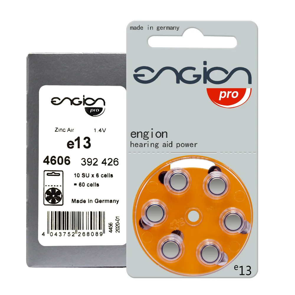 60pcs Original Zinc Air Hearing Aid Batteries Engion Brand 13 A13 13A P13 E13 S13 PR48 Performance Battery for Hearing Aids
60pcs Original Zinc Air Hearing Aid Batteries Engion Brand 13 A13 13A P13 E13 S13 PR48 Performance Battery for Hearing Aids