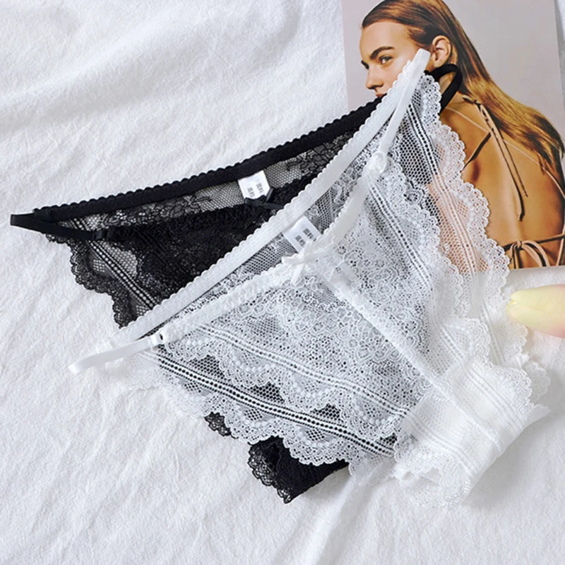Women's Sexy Underwear Ultra Thin All Lace Panties Ladies Transparent Low Hollow Out Waist Briefs Solid Color Panties Underpant
Women's Sexy Underwear Ultra Thin All Lace Panties Ladies Transparent Low Hollow Out Waist Briefs Solid Color Panties Underpant
