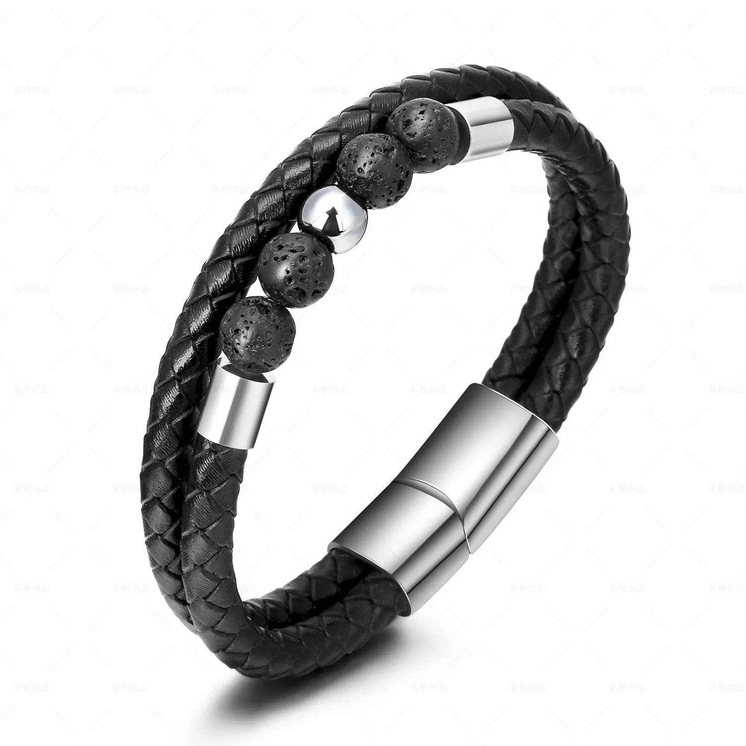 European And American Fashion Woven Handmade Leather Magnetic Buckle Stainless Steel Cross Men's Bracelet Titanium Bracele
European And American Fashion Woven Handmade Leather Magnetic Buckle Stainless Steel Cross Men's Bracelet Titanium Bracele